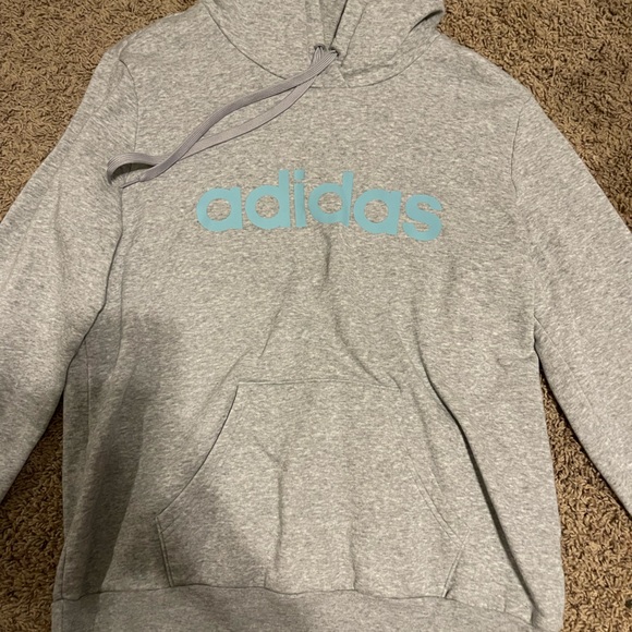 Adidas hoodie, heather gray - Picture 1 of 3